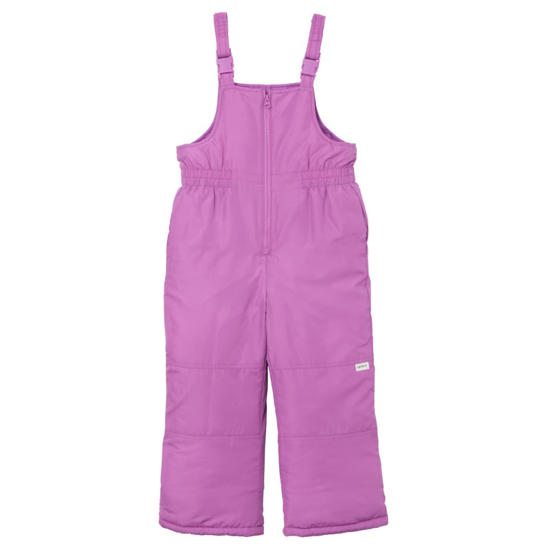 Carter's Unisex Kids Insulated Snow Bib Snow-ver-all Ski Pants, Purple, 2T - Image 1
