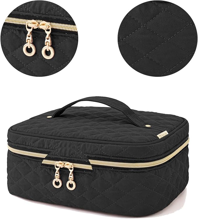 YARWO حافظة تنظيم طلاء الأظافر من ياروو - تخزين طلاء الأظافر لـ 24 زجاجة 15 مل 0.5 أونصة - حقيبة تخزين طلاء الأظافر - حقيبة حمل طلاء الأظافر لملحقات فن الأظافر - وردة عتيقة - Image 4