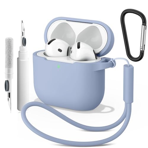 Meliya Case for AirPods 4 (2024), Wireless Charging, Powerful Drop Protection, Tough Magnetic Cover with Cleaning Pen for Apple AirPods 4th Generation- Blue - Image 1