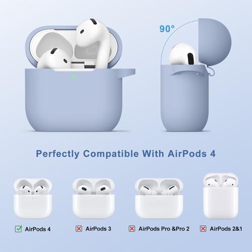 Meliya Case for AirPods 4 (2024), Wireless Charging, Powerful Drop Protection, Tough Magnetic Cover with Cleaning Pen for Apple AirPods 4th Generation- Blue - Image 4