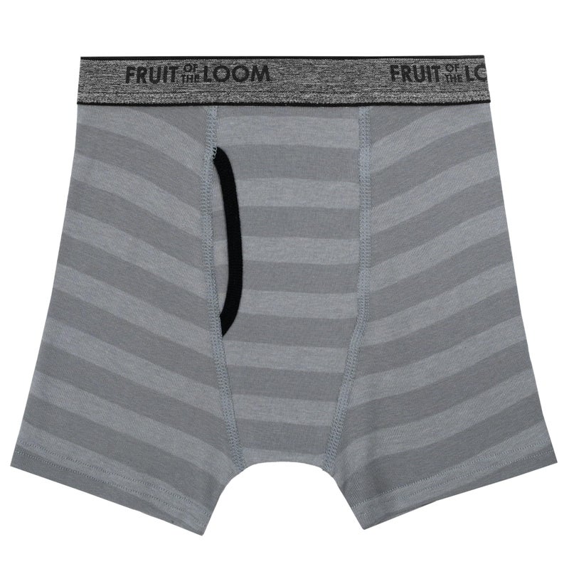 Fruit of the Loom Tag Free Cotton Boxer Briefs, Boy-10 Pack-Traditional Assorted Briefs, Large - Image 5