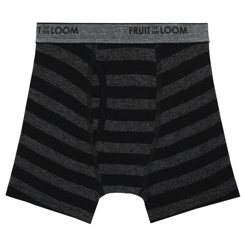 Fruit of the Loom Tag Free Cotton Boxer Briefs, Boy-10 Pack-Traditional Assorted Briefs, Large - Image 2