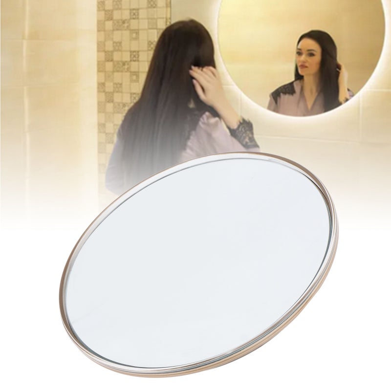30X Magnifying Mirror Signal Sided 6 Inch Magnified Mirror with 3 Mounting Suction Cups Signal Sided Round Mirror for Travel Gold - Image 4