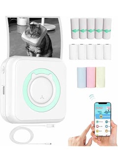 DMG TECH Label Printer Portable Thermal Printer Mini Photo Printer Rechargeable Labeler Small Bluetooth Inkless Printer With 13 Rolls Thermal Paper For Android And Ios Smartphones  - Image 1