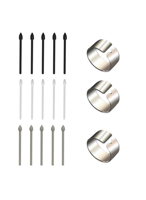 For Samsung Stylus Head S6 Nib S7 Refill N10 Replaceable S22 Nib N20 Universal Refill-Color:5 White + 1 Clip