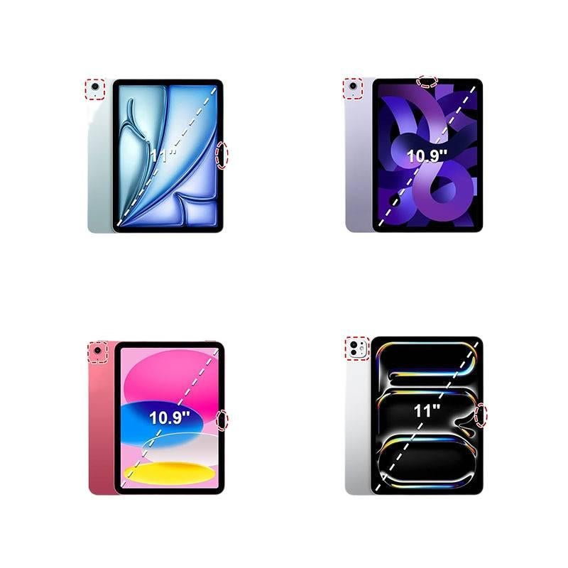 DGG حافظة آيباد متوافقة مع iPad Air / iPad 10th Gen باللون أسود باللون الأسود - Image 3