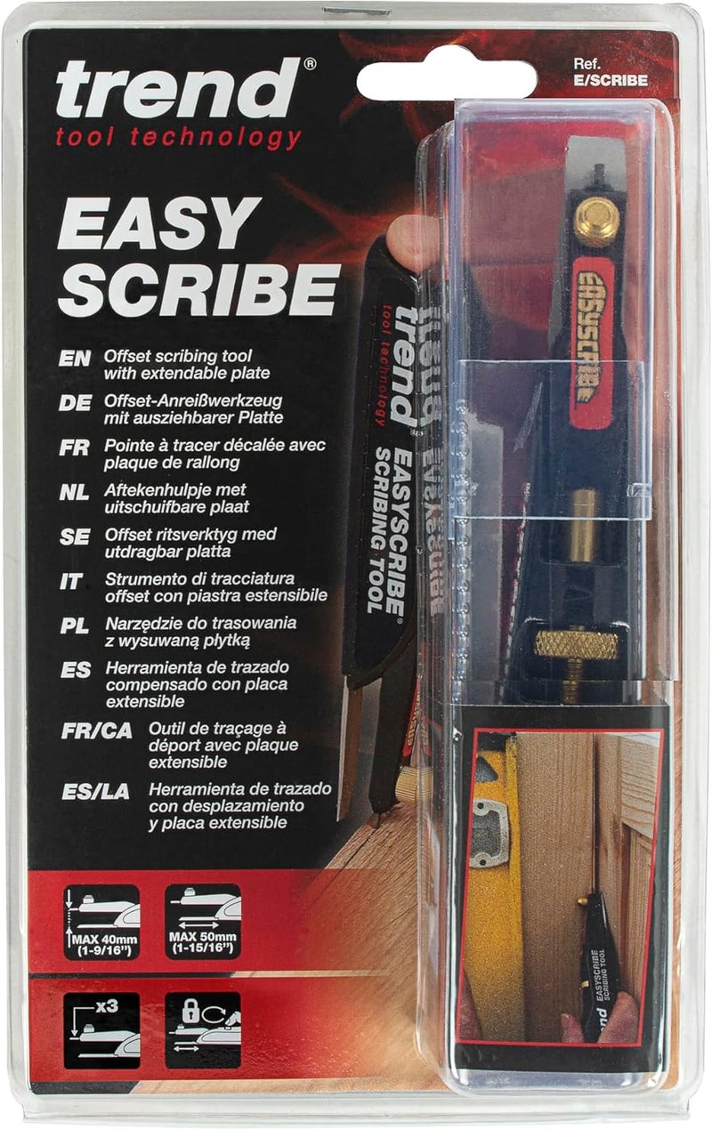 Trend EasyScribe Scribing Tool, Accurate Scribing Solution for Carpenters, Joiners, Tilers, Kitchen & Shop Fitters, E/SCRIBE, Black - Image 5