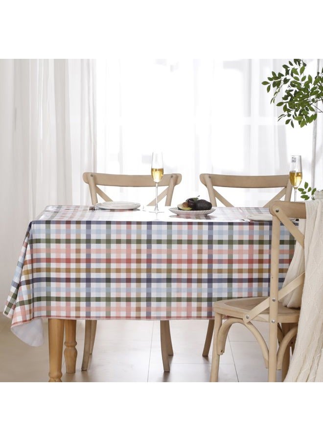 Walrus Heavy Duty Vinyl Tablecloth with Flannel Backing Waterproof Oil-Proof Plastic Table Cloth Stain-Resistant Wipeable Rectangle or Square Table Cover for Indoor and Outdoor (Color Checkered,52x70 Inch) - Image 3
