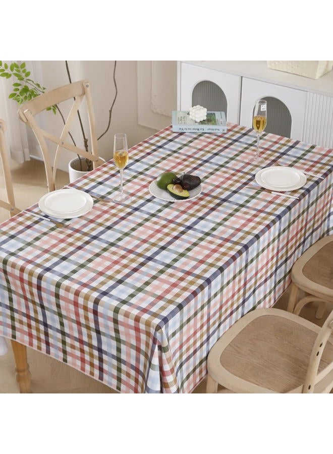 Walrus Heavy Duty Vinyl Tablecloth with Flannel Backing Waterproof Oil-Proof Plastic Table Cloth Stain-Resistant Wipeable Rectangle or Square Table Cover for Indoor and Outdoor (Color Checkered,52x70 Inch) - Image 5