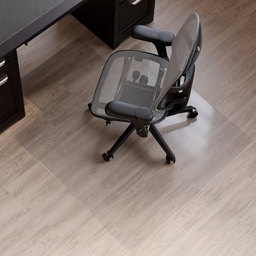 Realspace Hard Chair Mat For Hard Surfaces 45W x 53D Wide Lip Clear - Image 5