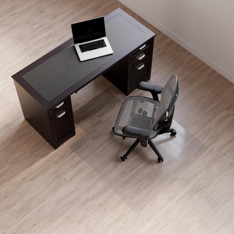 Realspace Hard Chair Mat For Hard Surfaces 45W x 53D Wide Lip Clear - Image 3