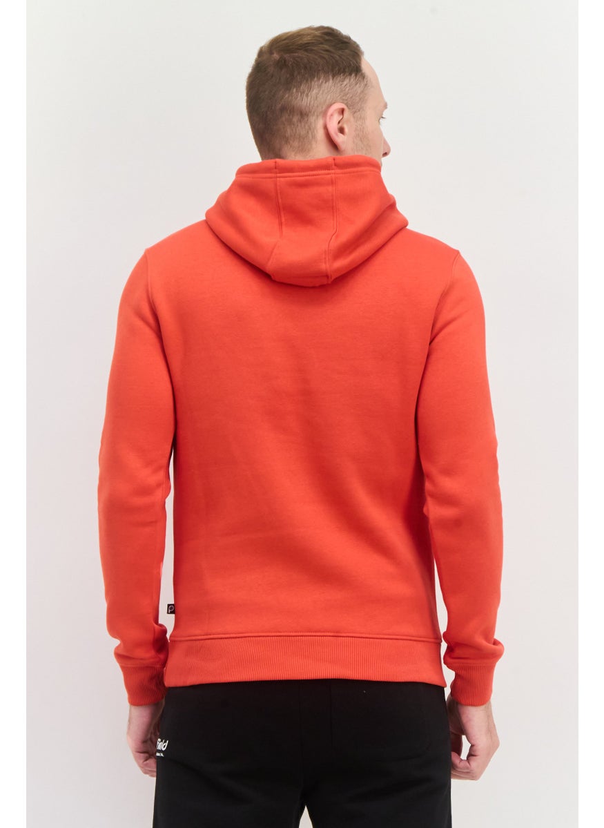 Penfield Men Hooded Long Sleeve Brand Logo Sweatshirt, Red  - Image 3