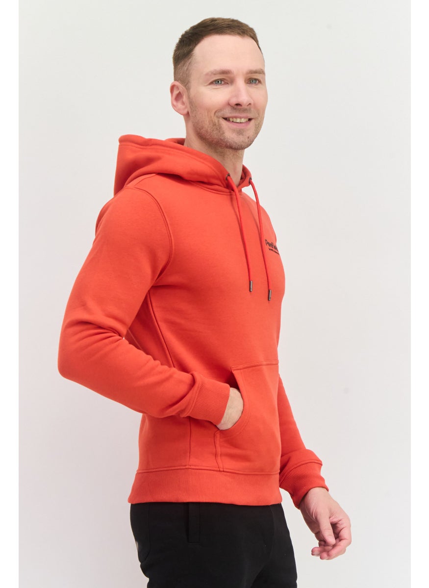 Penfield Men Hooded Long Sleeve Brand Logo Sweatshirt, Red  - Image 2