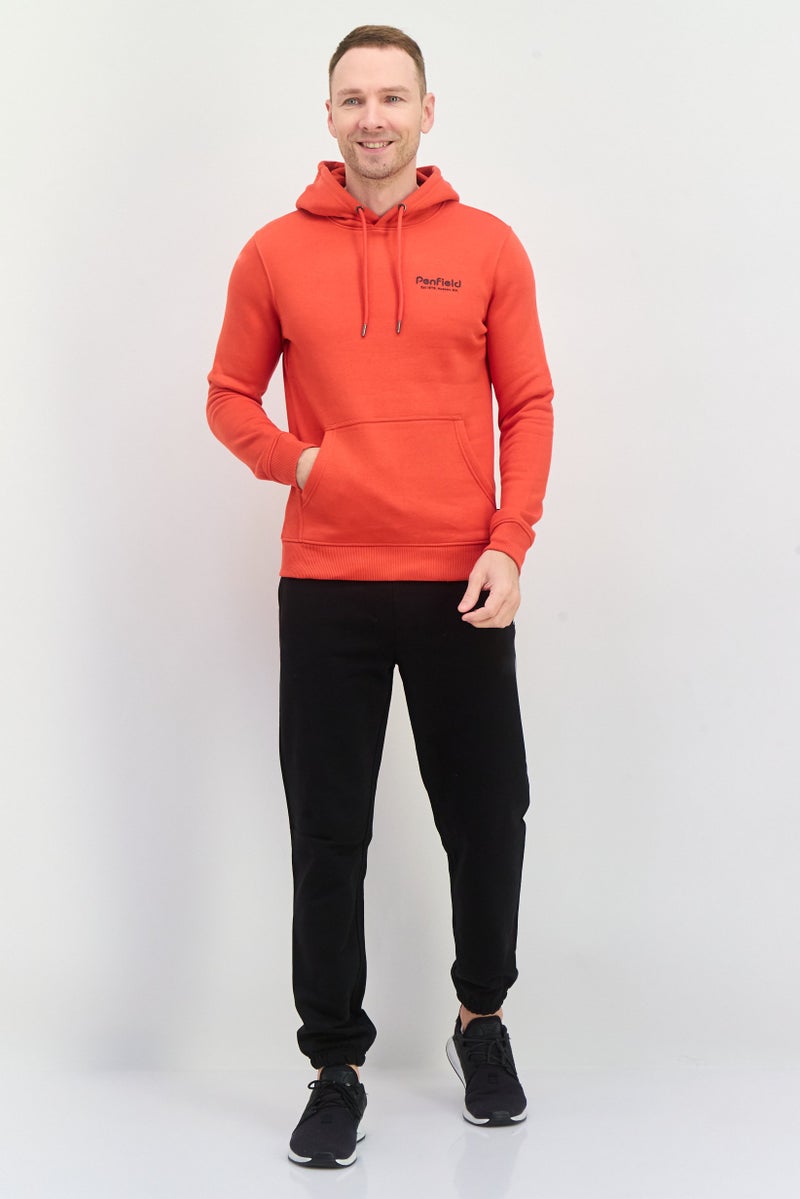 Penfield Men Hooded Long Sleeve Brand Logo Sweatshirt, Red - Image 4