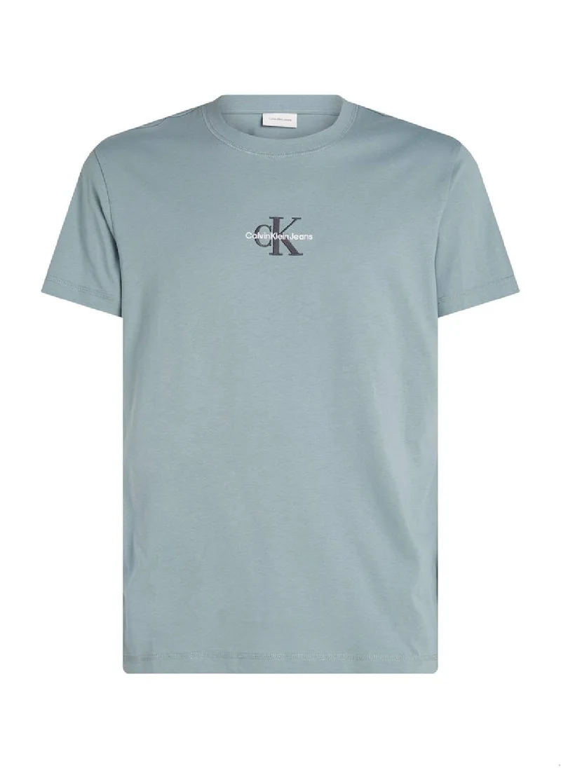 Calvin Klein Jeans Men's Monogram T-Shirt - Cotton, Green