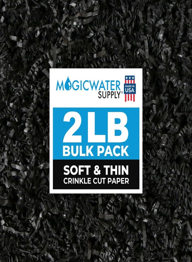 MagicWater Supply ورق ممزق ناعم ورقيق من ماجيك ووتر سبلاي - 2 رطل - أسود - حشو ورق ممزق لتغليف الهدايا، وملء السلال، وأعياد الميلاد، وحفلات الزفاف، والذكرى السنوية، وعيد الحب، وغيرها من المناسبات - Image 1