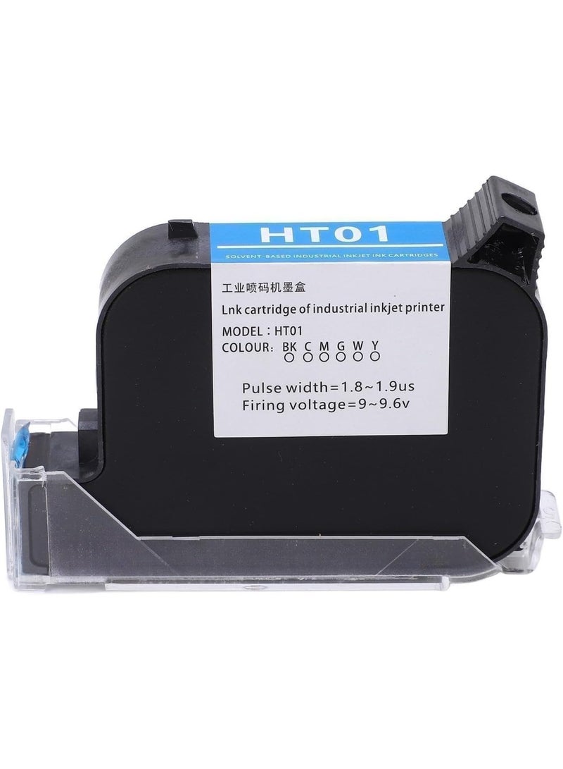 Sorandy 42ML Original Printer Ink Cartridge, Handheld Portable Ink Cartridge Rapid Drying Inkjet Printer Cartridge Replacement 12.7mm for Handheld Inkjet Printer Coding Machine (Black) - Image 1