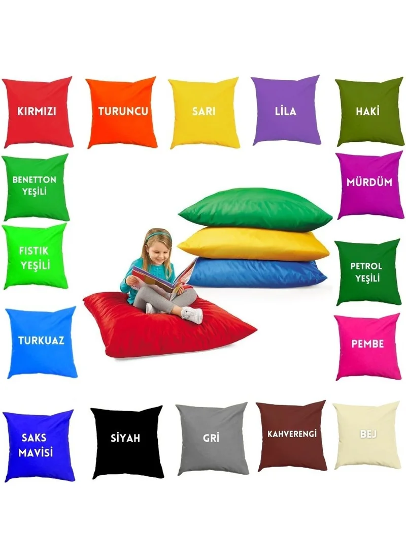 Elyaf Sepeti 70X70 cm Color Optional Floor Cushion Nursery Cushion Sitting Cushion Balcony Cushion