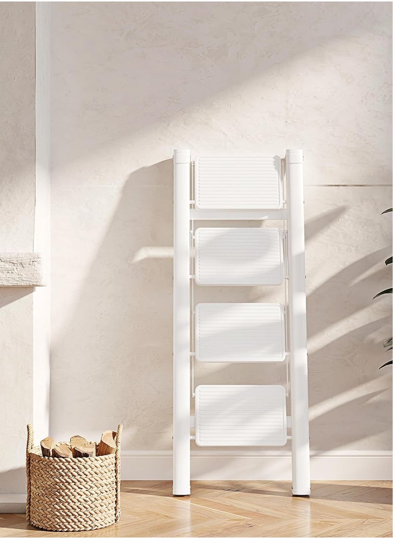 SUNRISE 4 Step Folding Step Stool,Steel Metal Step Stools Non-Slip Pedal,Small Portable Ladder Kitchen Lightweight Home Office Ladders  - Image 5