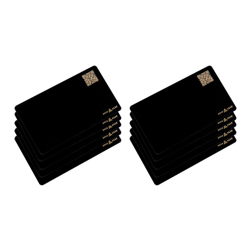 CUIR ALLY Premium NFC Business Card - Contactless Technology for Easy Networking and Data Sharing (Black Card - Pack of 10) - Image 1