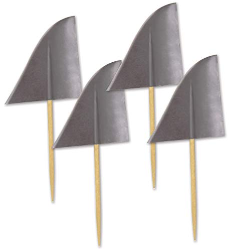 Beistle Shark Fin Picks 150Count Printed Shark Fins on Toothpicks for Cupcake Desserts and Appetizers Ocean Themed Parties Summer Events Poolside Celebrations and Beach Decor 2 - Image 3