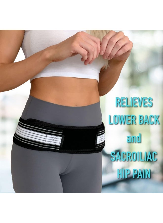 Bukela Hip Brace, Sacroiliac Joint Hip Belt, Lower Back Support Brace for Men Women, Pelvic Support Belt, Trochanter Belt, Adjustable Pelvic Support Belt for Sciatica Pelvis Lumbar Pain Relief - Image 5