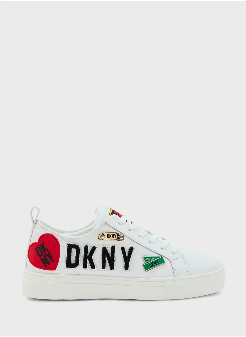 DKNY Coreen City Signs Lace Up Sneakers