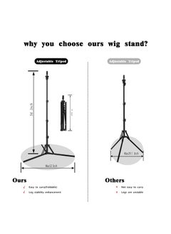 Wig Stand Tripod Metal Adjustable Mannequin Head Stand Upgrade Foldable Wig Head Stand For Cosmetology Hairdressing Training - pzsku/Z236D37EA6809A8D25116Z/45/_/1696663361/dbb9d797-dfd4-4e29-a3a7-db6e4382cc15