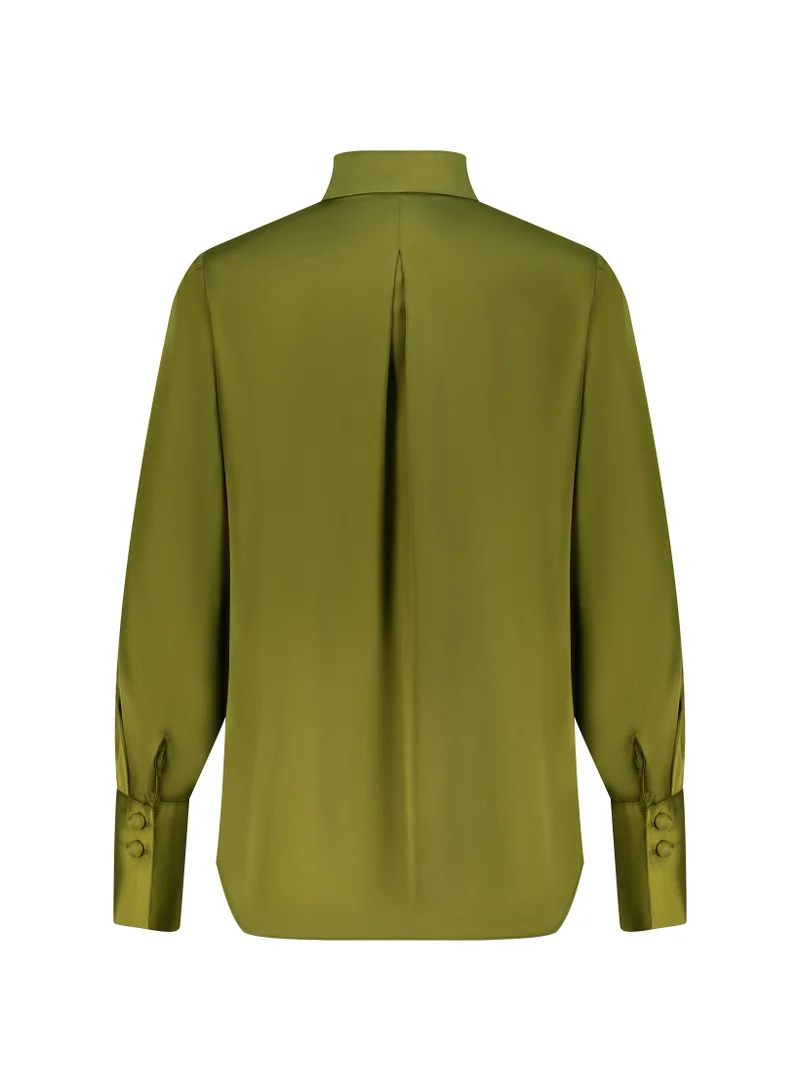 لا لي لي Cedar Green Satin Shirt
