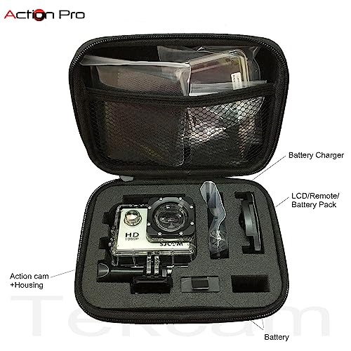 Action Pro حقيبة حمل صغيرة واقية من الماء مصنوعة من EVA متوافقة مع كاميرات GoPro Hero 13 12 11 10 9 8 7 6 5 4 3+ 3 SJCAM Yi 4K Eken - Image 4