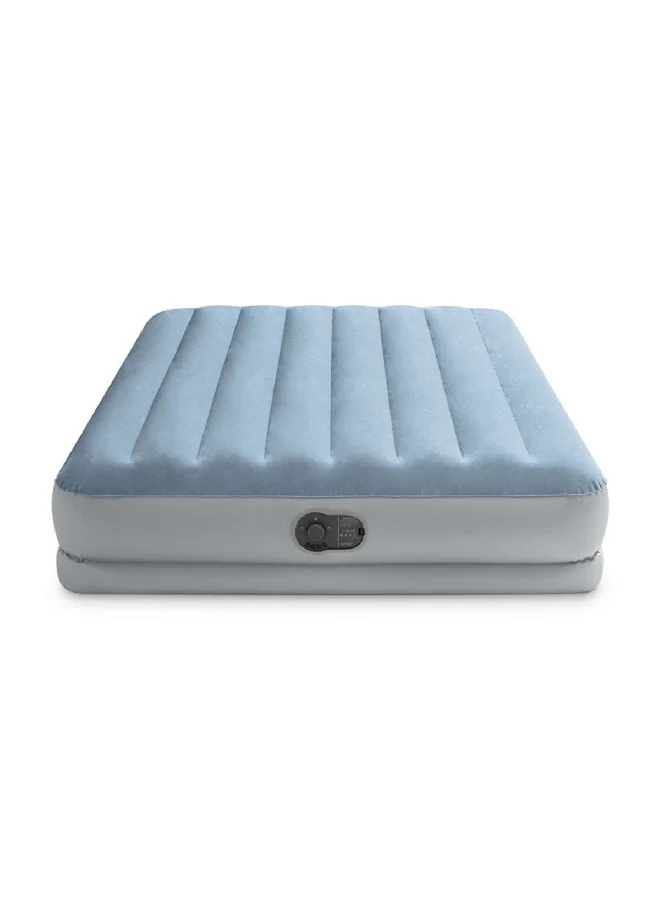 INTEX Queen Dura-Beam Raised Comfort Air Bed with FastFill USB Pump Blue and Grey 36 x 152 x 203 cm INT64159