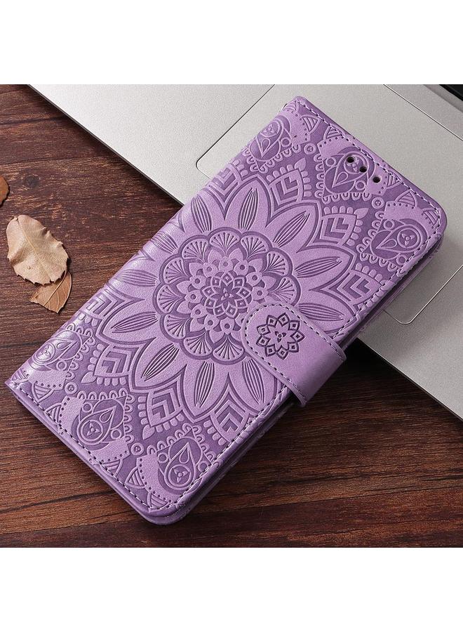 erorex Case For vivo V50 Lite 4G / 5G Embossed Sunflower Leather Phone Case - Image 2