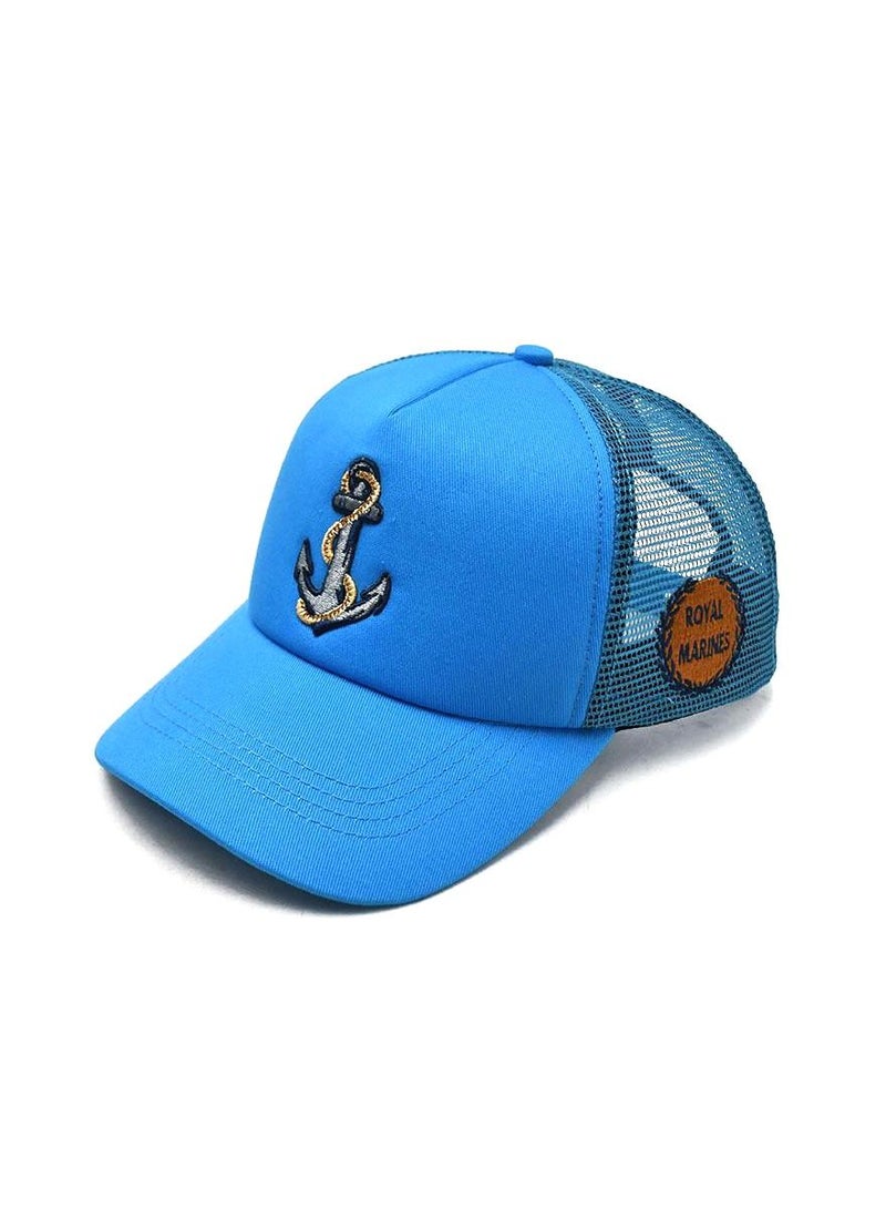 Fighter Gifts Navy Anchor Sky Blue Head Cap - Image 1