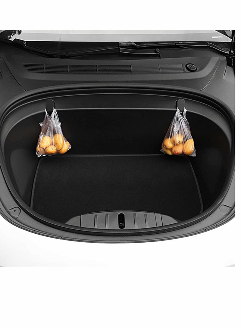 KASTWAVE - Car Front Trunk Hooks Accessories Front Hook Holding Clips Set Replacement with Hooks Clip Bolt Covers Front Trunk Bag Suit for Tesla Model 3 2 Pcs, Left And Right Hook - Image 1