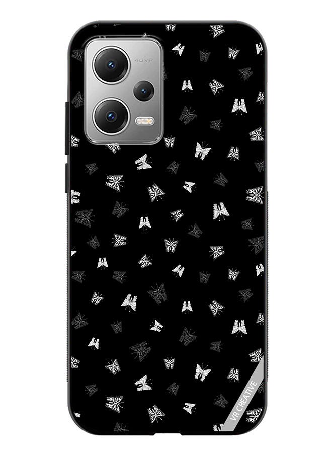 VR CREATIVE Protective Case Cover For Xiaomi Redmi Note 12 Butterfly Black And White Design Multicolour - Image 1