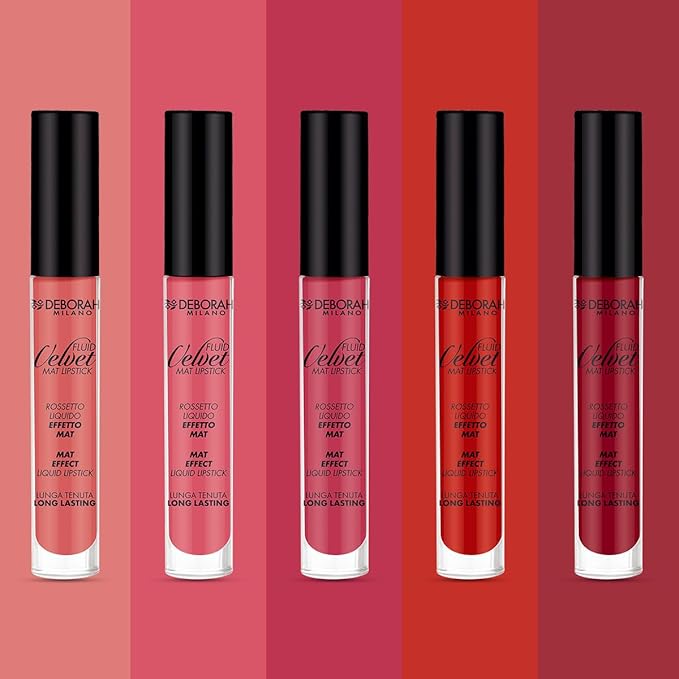 Deborah Milano Fluid Velvet Mat Lipstick No20 Fuchsia LongLasting Matte Liquid Lipstick Gives Soft and Hydrated Lips 45 g