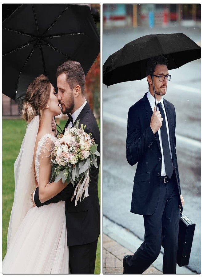 Kajaia 4 Pack Umbrellas Compact Windproof, Automatic Open and Close Folding Rain Umbrella Collapsible for Men Women Travel(Black) - Image 5