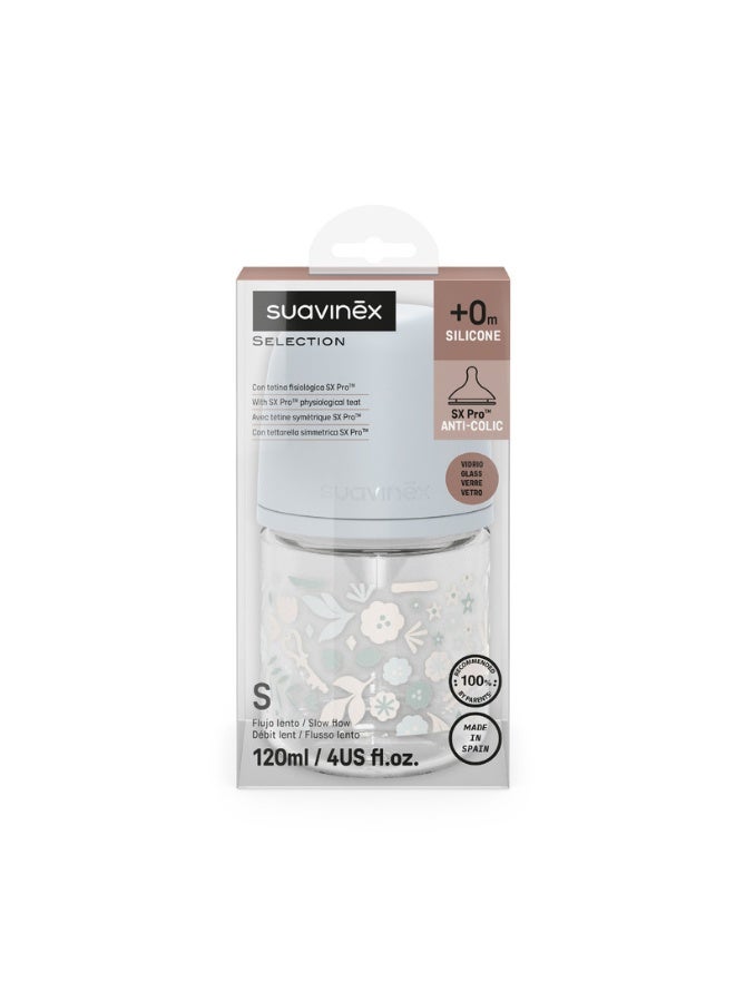 SUAVINEX زجاجة رضاعة للأطفال مع حلمة فسيولوجية ببطء، تحاكي تجربة الرضاعة الطبيعية، +0 شهر 120 مل - أزرق - Image 3