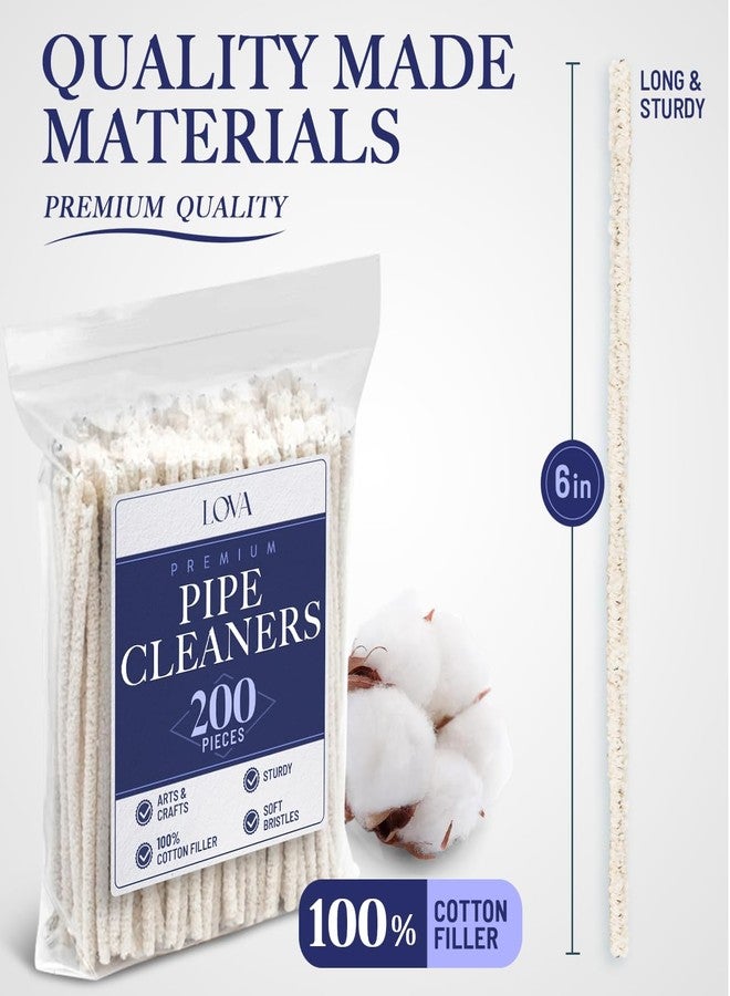 LOVA Soft Bristle Tobacco Pipe Cleaners, 200 Count 6-Inch 100% Cotton Stem Cleaning Brushes with Flexible Wire for Pipe Stems, Mouthpieces, Reusable Straws & Narrow Tubes - Image 3