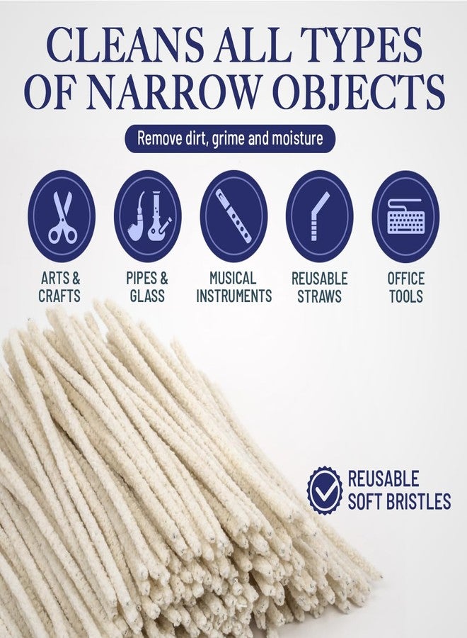LOVA Soft Bristle Tobacco Pipe Cleaners, 200 Count 6-Inch 100% Cotton Stem Cleaning Brushes with Flexible Wire for Pipe Stems, Mouthpieces, Reusable Straws & Narrow Tubes - Image 2