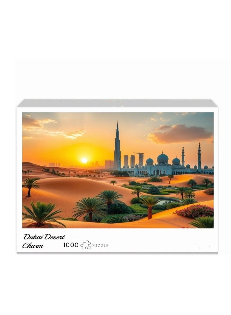 Anna 1000-Piece Dubai Desert Landscape Jigsaw Puzzle - Stunning Scenery Puzzle - Image 2