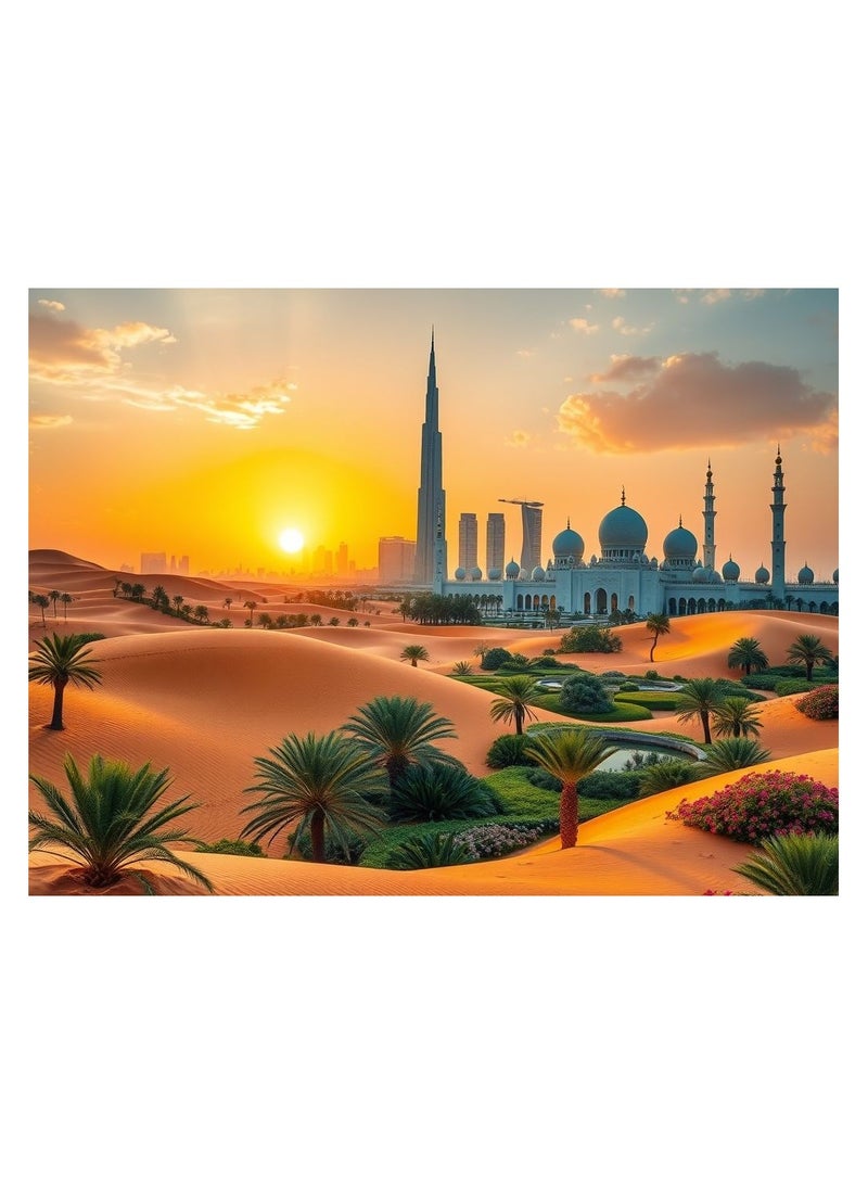 Anna 1000-Piece Dubai Desert Landscape Jigsaw Puzzle - Stunning Scenery Puzzle - Image 1