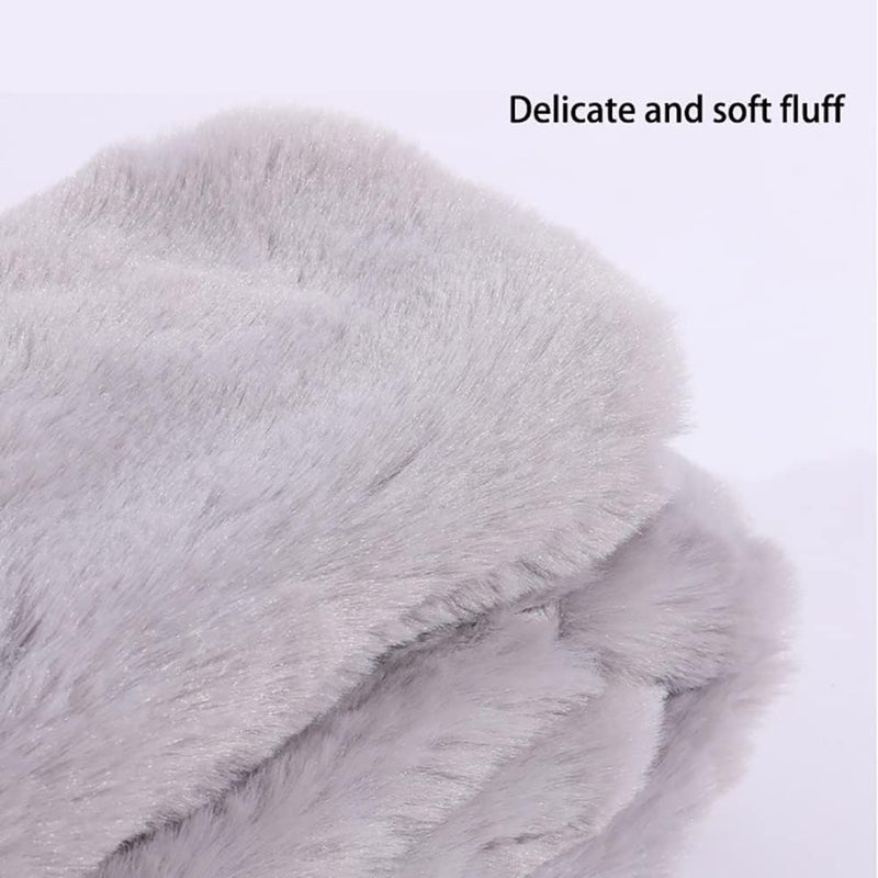 woobles Fluffy Heating Scarf, 5V USB Rechargeable Neck Scarf Warming Neck Scarf 3 Levels of Temperature Adjustable Perfect Plush Heating Scarf for Boys Girls Women Winter Indoor Outdoor Use - Image 4
