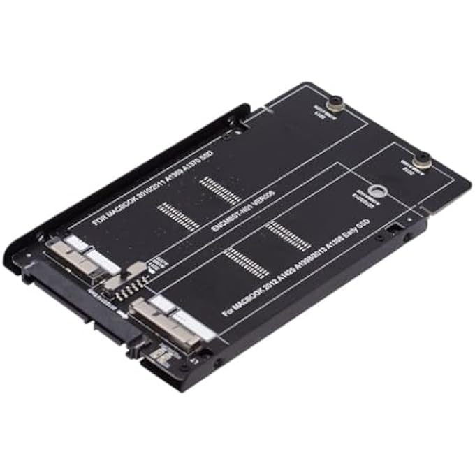 rayihni محول علبة 2.5 بوصة SATA 2 في 1 لـ 12+6PIN و 17+7PIN MAC SSD - Image 1