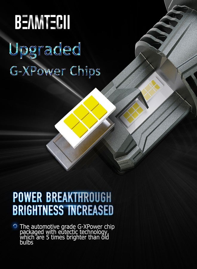 BEAMTECH مصابيح BEAMTECH H13/9008، رقائق G-XPower، إضاءة ضباب بيضاء 6500K أكثر سطوعًا بنسبة 500%، سهلة التركيب والتشغيل، عدد 2 مصباح - Image 3