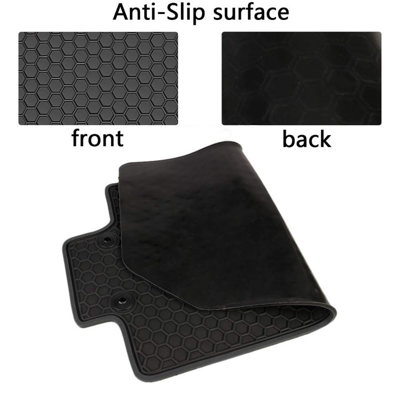 SAN AUTO Car Floor Mats Custom Fit for Toyota Camry 8th 2018 2019 2020 2021 2022 2023 2024 Full Black Rubber Car Floor Liners Set All Weather Season Protection Heavy Duty Odorless - Image 3