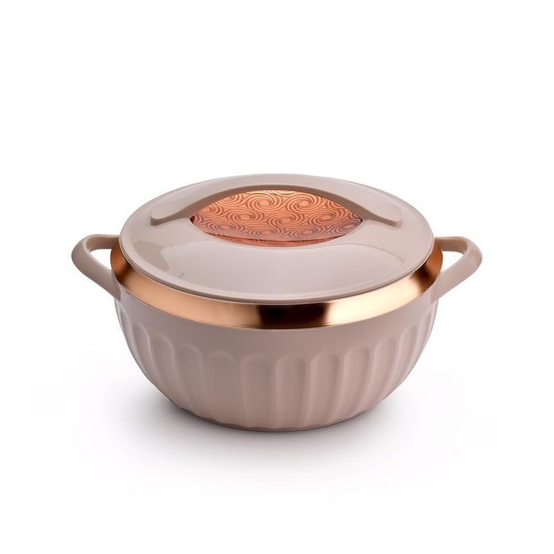 Asian Plastowares Dignity Casserole DLX - Premium Insulated Hot Pot for Serving, Stainless Steel Inner, BPA-Free, Leak-Proof, Keep Food Hot & Fresh for Hours- 1600 ML-Brown - Image 1
