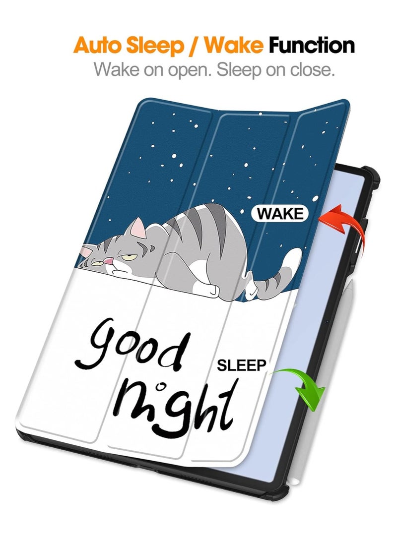 عام جديد حالة متوافق مع هواوي ماتي باد الهواء 11.5 بوصة 2023 اللوحي ، بو الجلود ثلاثي أضعاف حامل غطاء ل المفكرة الهواء 11.5 - Image 2