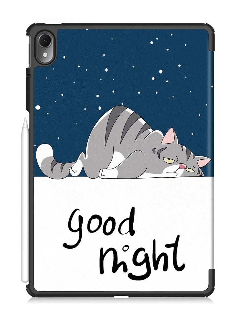 عام جديد حالة متوافق مع هواوي ماتي باد الهواء 11.5 بوصة 2023 اللوحي ، بو الجلود ثلاثي أضعاف حامل غطاء ل المفكرة الهواء 11.5 - Image 1