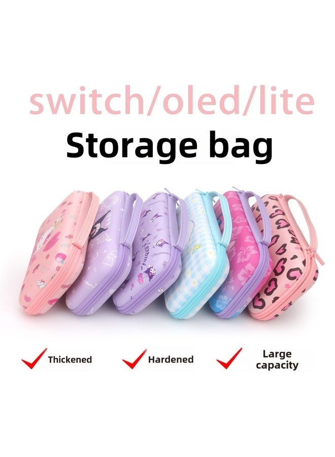 Nintendo Swich Storage Bag OLED Storage Bag EVA Hard Bag Thickened Hard Protective Case Suit-Product Color:Pink Big-eared Dog-ns/battery Life Version/oled Storage Bag  - Image 3